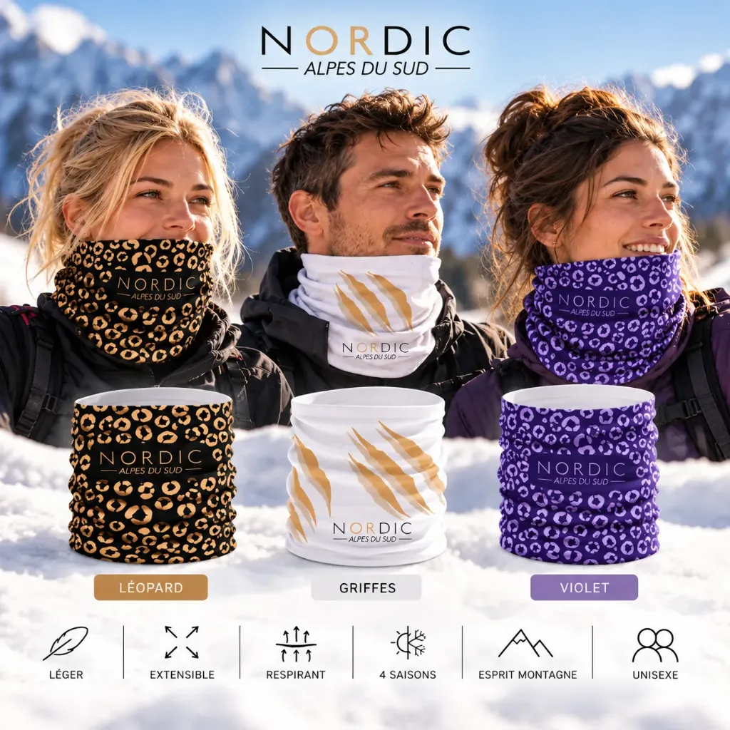 🧶Tour de Cou Nordic Alpes du Sud - Unisexe – Performance & Style 