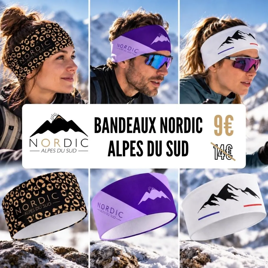 🏔️ Bandeaux Nordic Alpes du Sud - Unisexe – Performance & Style (Leopard)